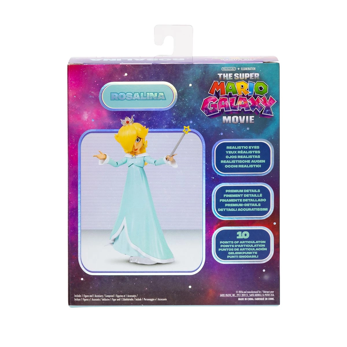 Boneca Articulada Rosalina 12cm Varinha - Super Mario Filme