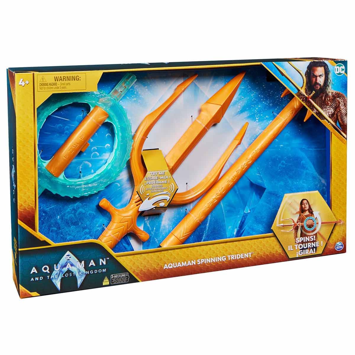 Tridente Giratório De Luxo Do Aquaman - Filme Aquaman 2 Dc