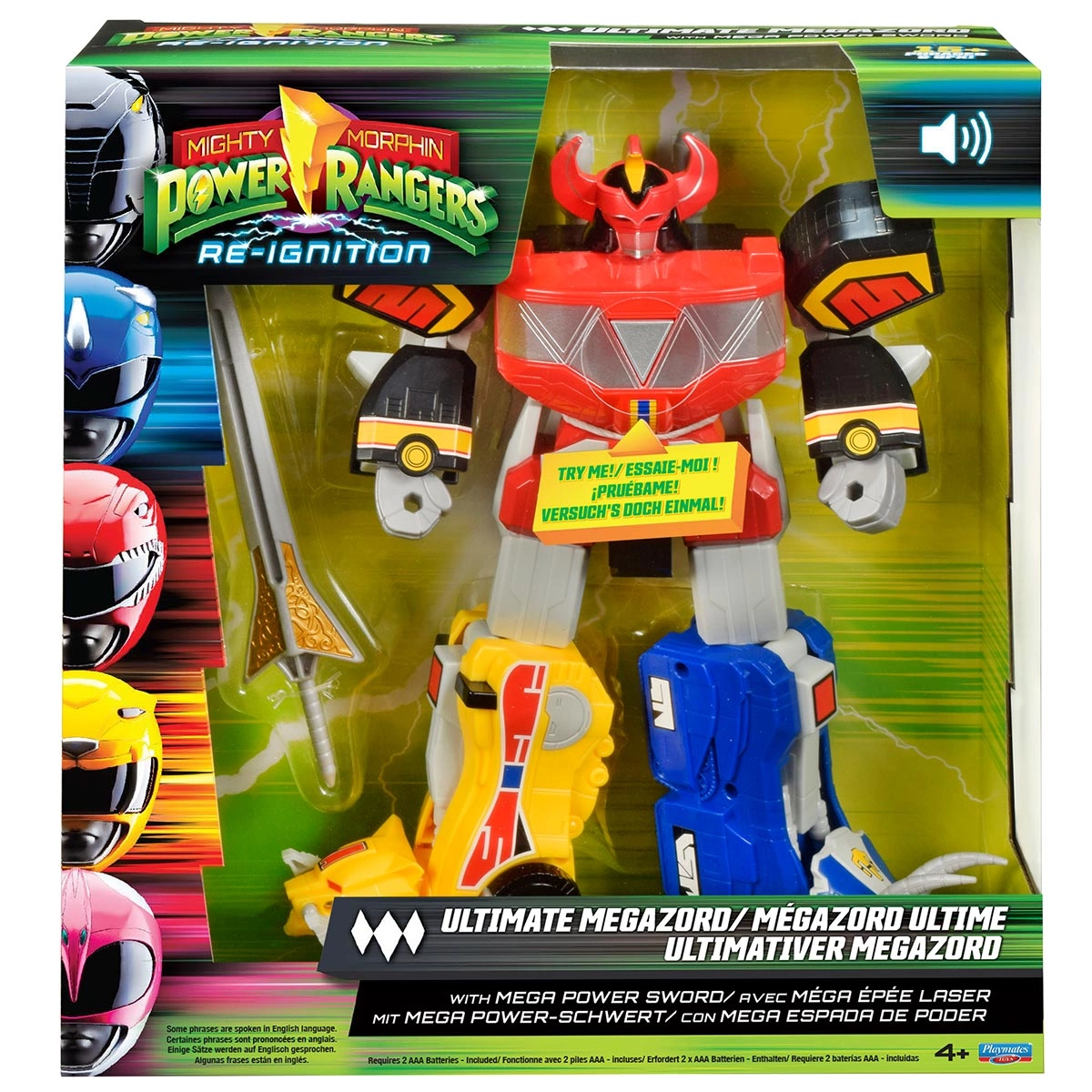 Boneco Megazord com Luz e Som - Power Rangers Re-Ignition