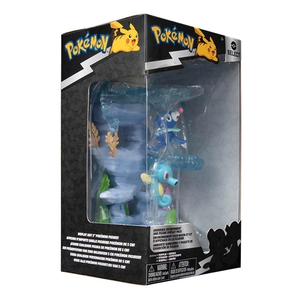 Pokemon - Playset De 15Cm - Subaquático Com Popplio E Horsea
