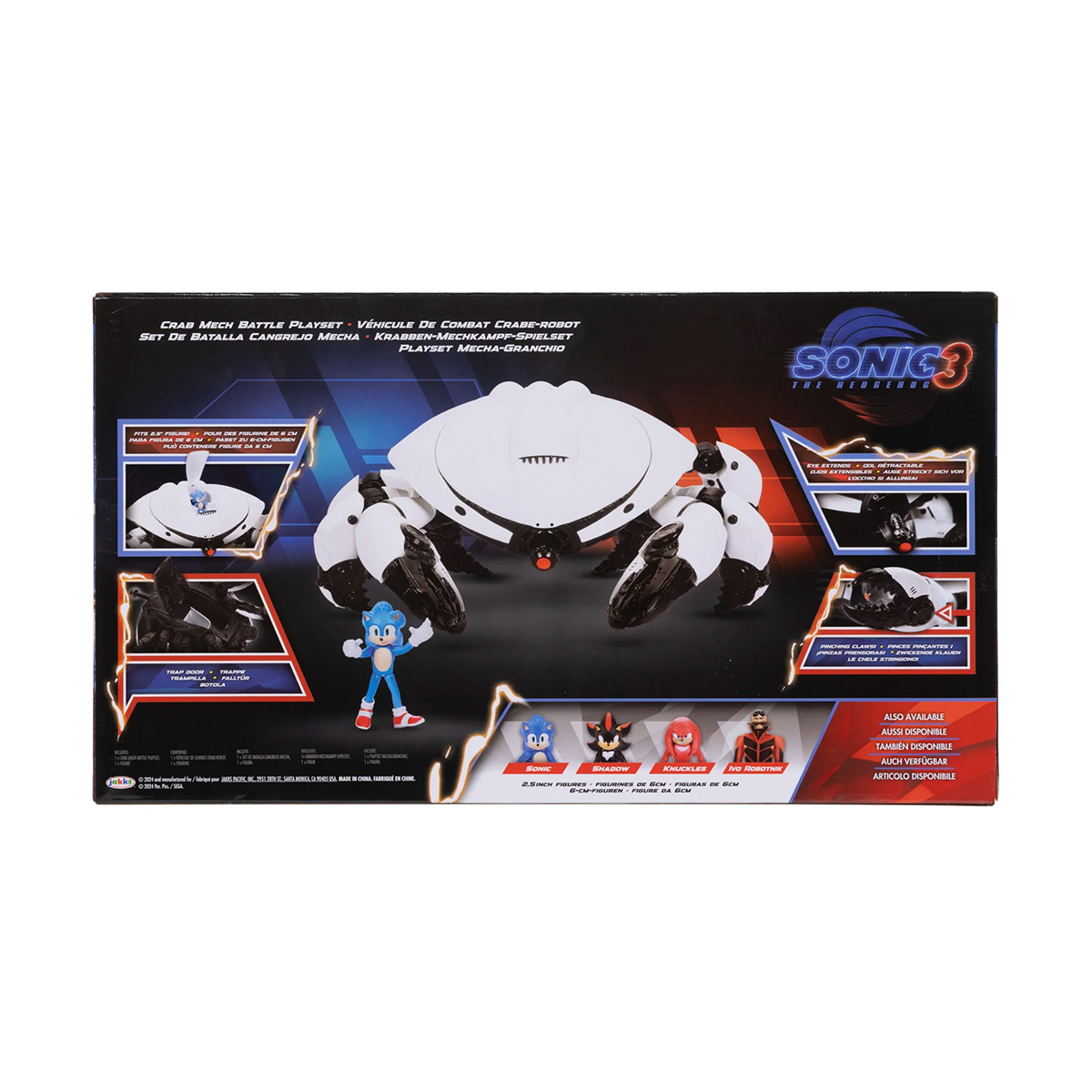 Playset com Robô Caranguejo e Boneco Sonic de 6cm - Sonic 3 Playset com Robô Caranguejo e Boneco Sonic de 6cm - Sonic 3