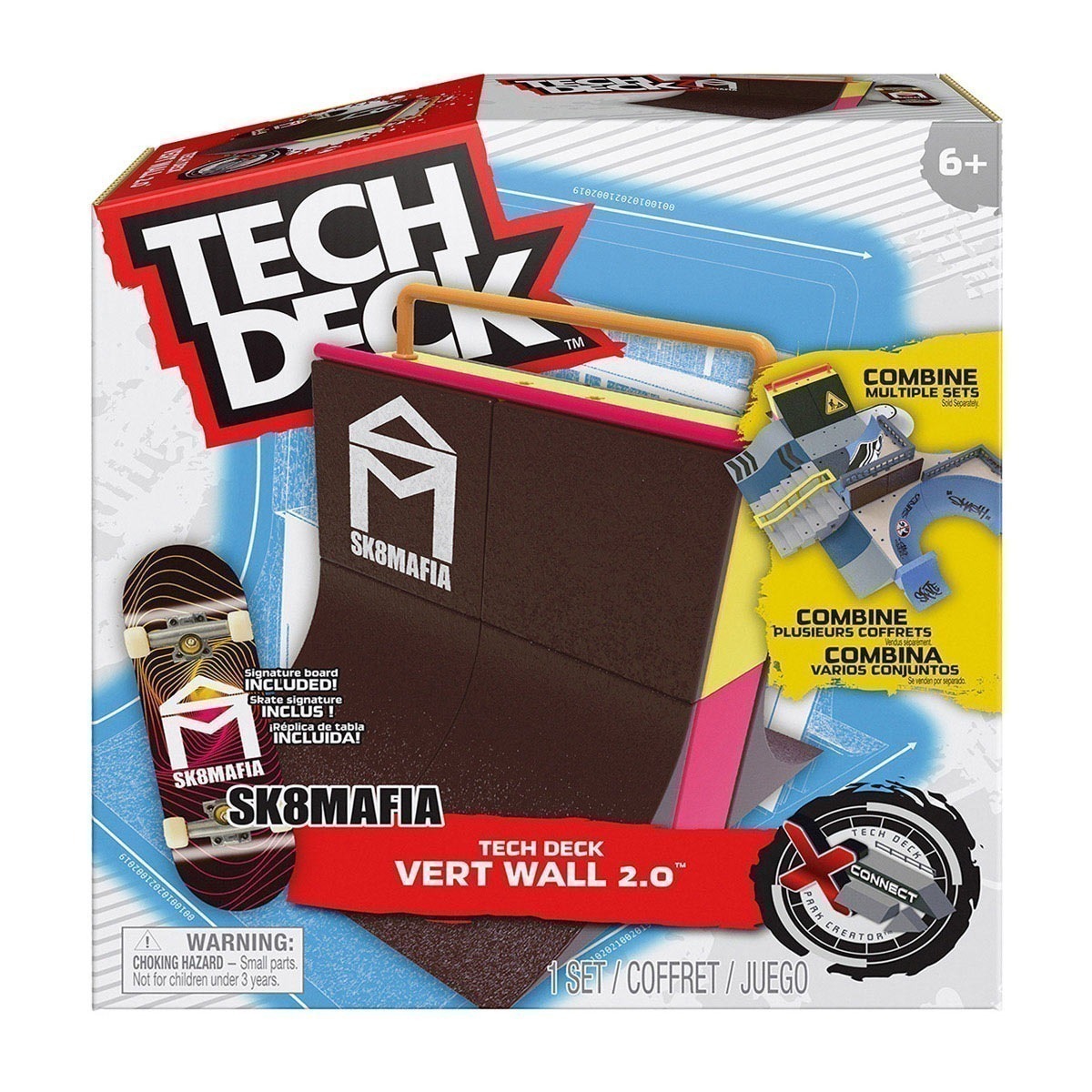 Pista Vert Wall 2.0 + Skate De Dedo Sk8Mafia - Tech Deck