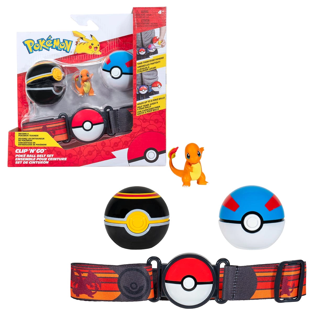 Cinto Com Boneco Charmander E 2 Pokébolas - Pokémon