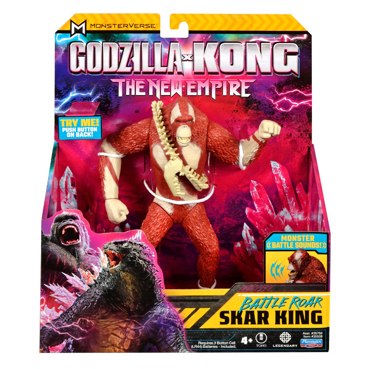 Boneco Skar King De 17Cm Com Som - Godzilla Vs Kong