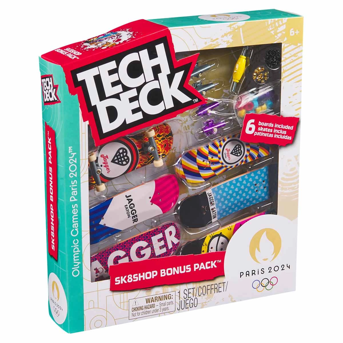 Kit 3 Skate De Dedo Coleção Jagger Paris 2024 -Tech Deck
