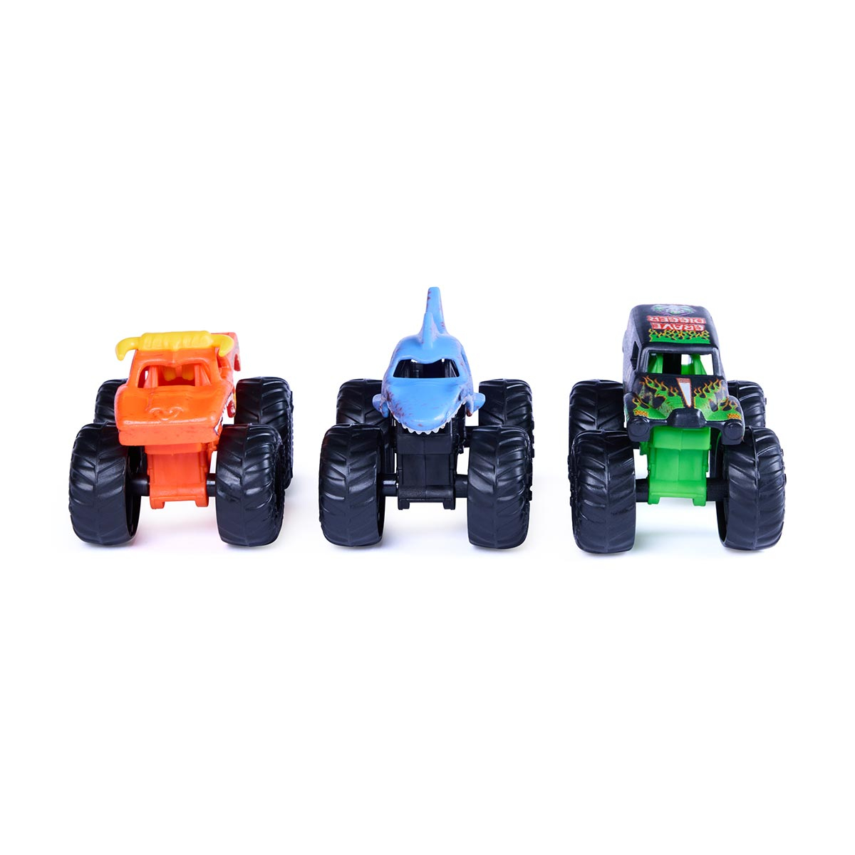 3 Mini Carrinhos Escala 1:72 Mud Reveal - Monster Jam