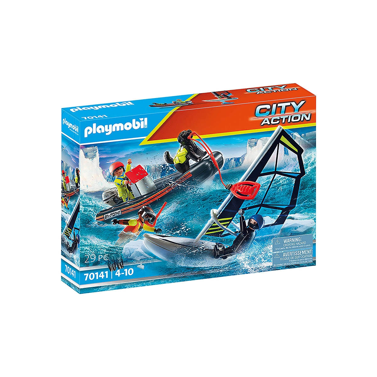 Playmobil - Resgate Na Agua Com Cachorrov - City Action - 70141 Playmobil - Resgate Na Agua Com Cachorrov - City Action - 70141
