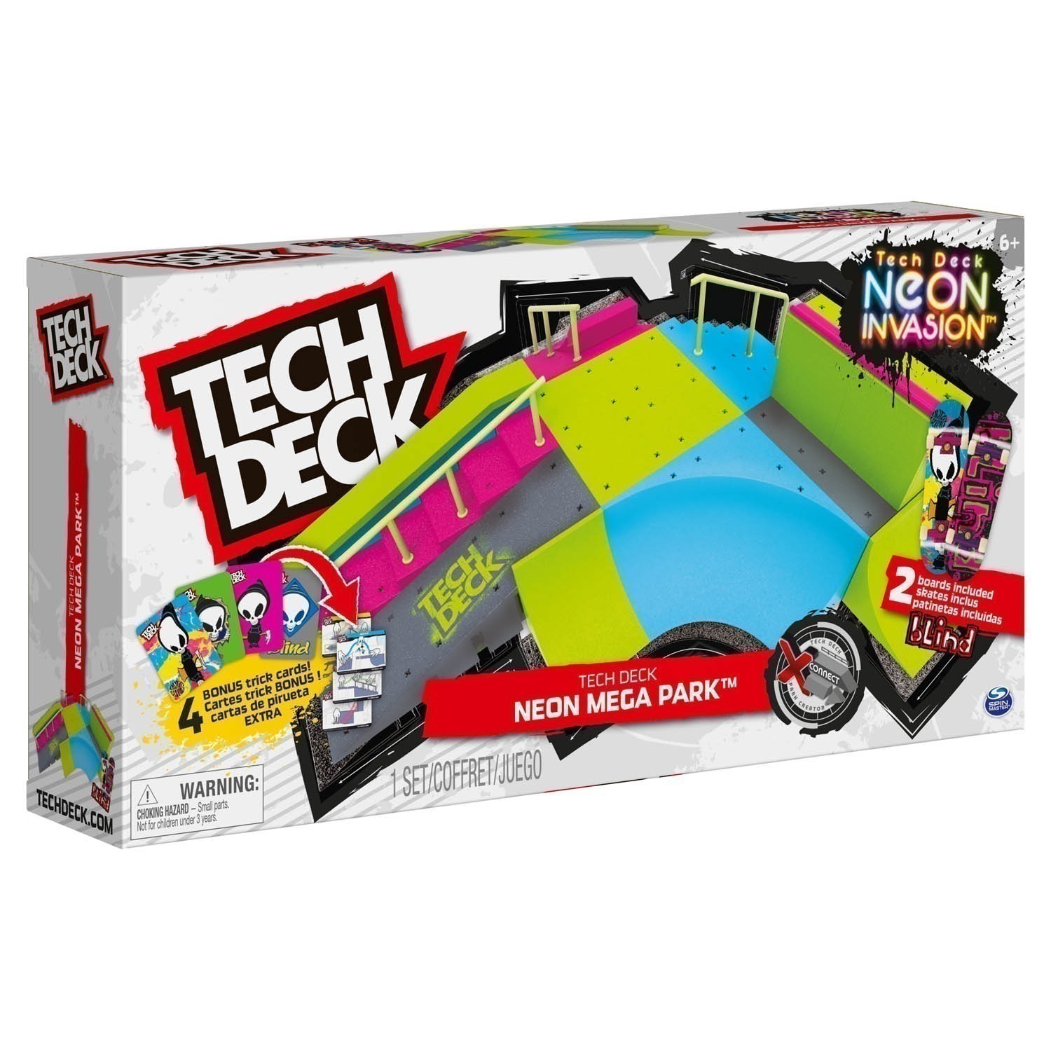 Mega Rampa Skate De Dedo X-Connect Neon - Tech Deck