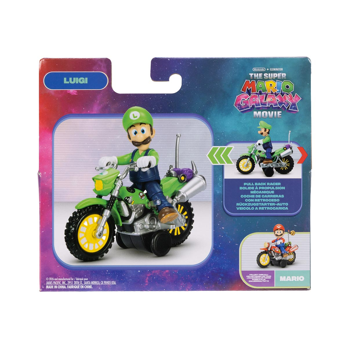 Moto Com Boneco Do Luigi de 6cm - Super Mario Filme