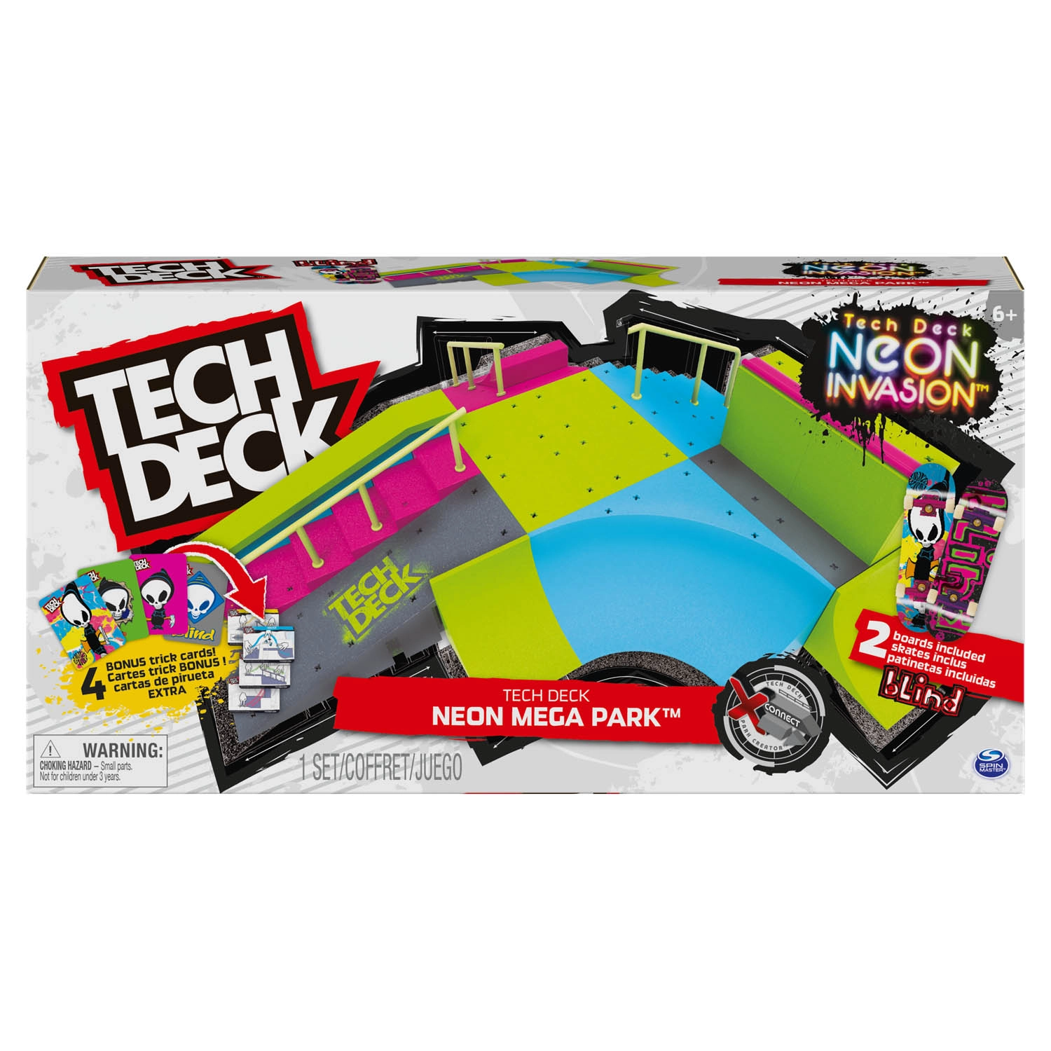 Mega Rampa Skate De Dedo X-Connect Neon - Tech Deck