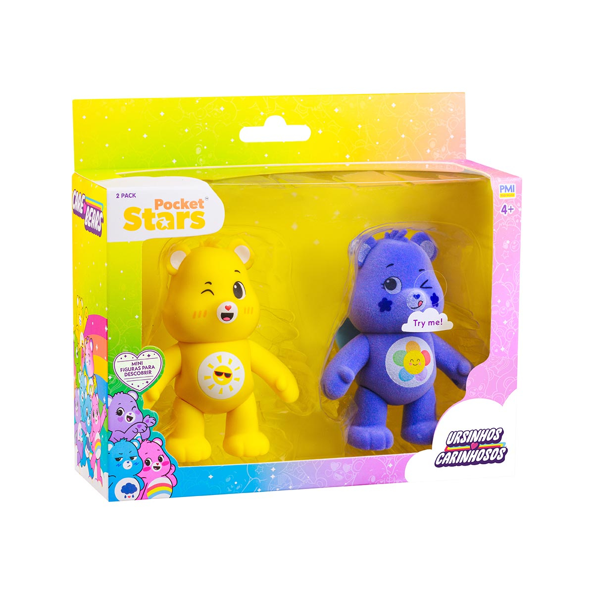 2 Bonecos Ursinhos Sol e Harmonia de 10cm - Ursinhos Carinhosos