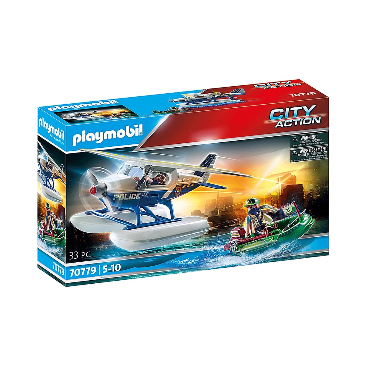 Playmobil - Hidroavião Da Polícia - City Action - 70779 Playmobil - Hidroavião Da Polícia - City Action - 70779