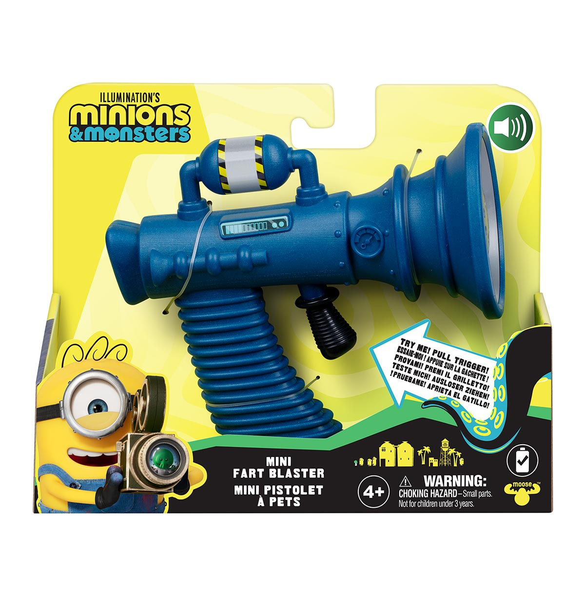 Mini Lançador de Pum Com Som - Minions & Monstros