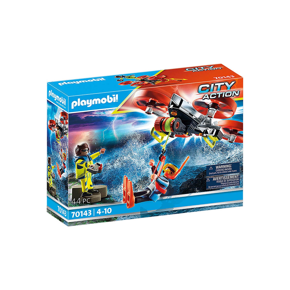 Playmobil - Resgate Mergulhador Com Drone - City Action - 70143 Playmobil - Resgate Mergulhador Com Drone - City Action - 70143