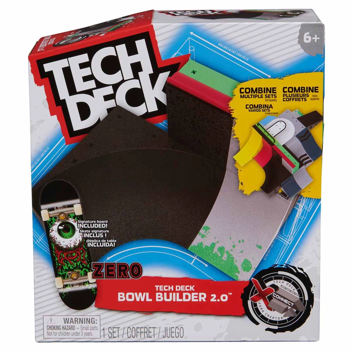 Pista Bowl Builder 2.0 + Skate De Dedo Zero - Tech Deck