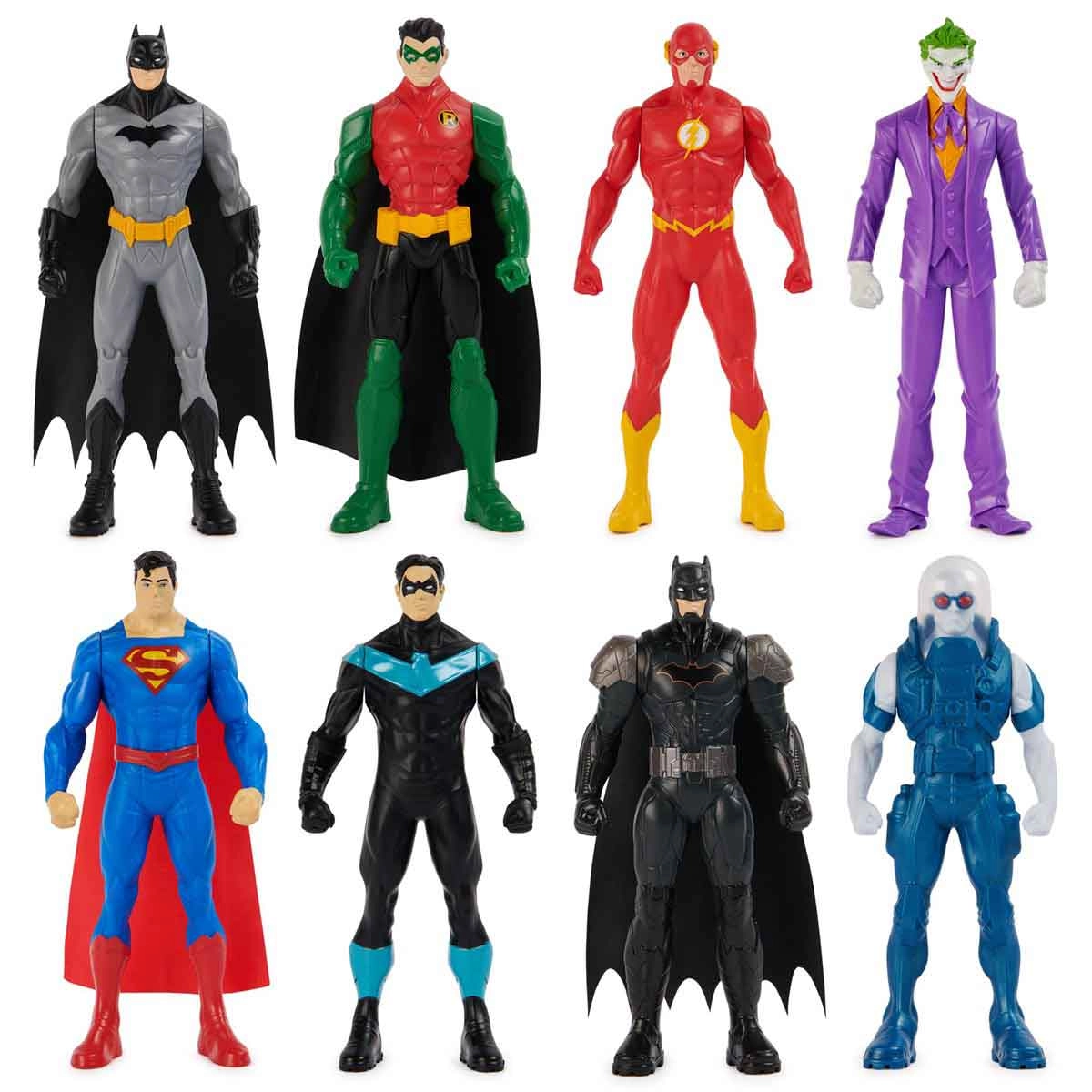 8 Bonecos Herois E Viloes Da Dc De 15Cm - Batman