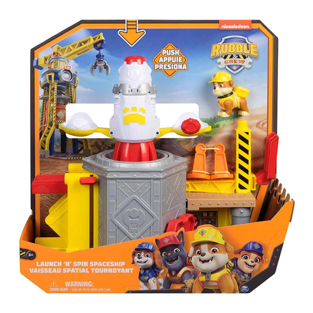 Playset Nave Espacial Lance e Gire - Rubble E Sua Turma