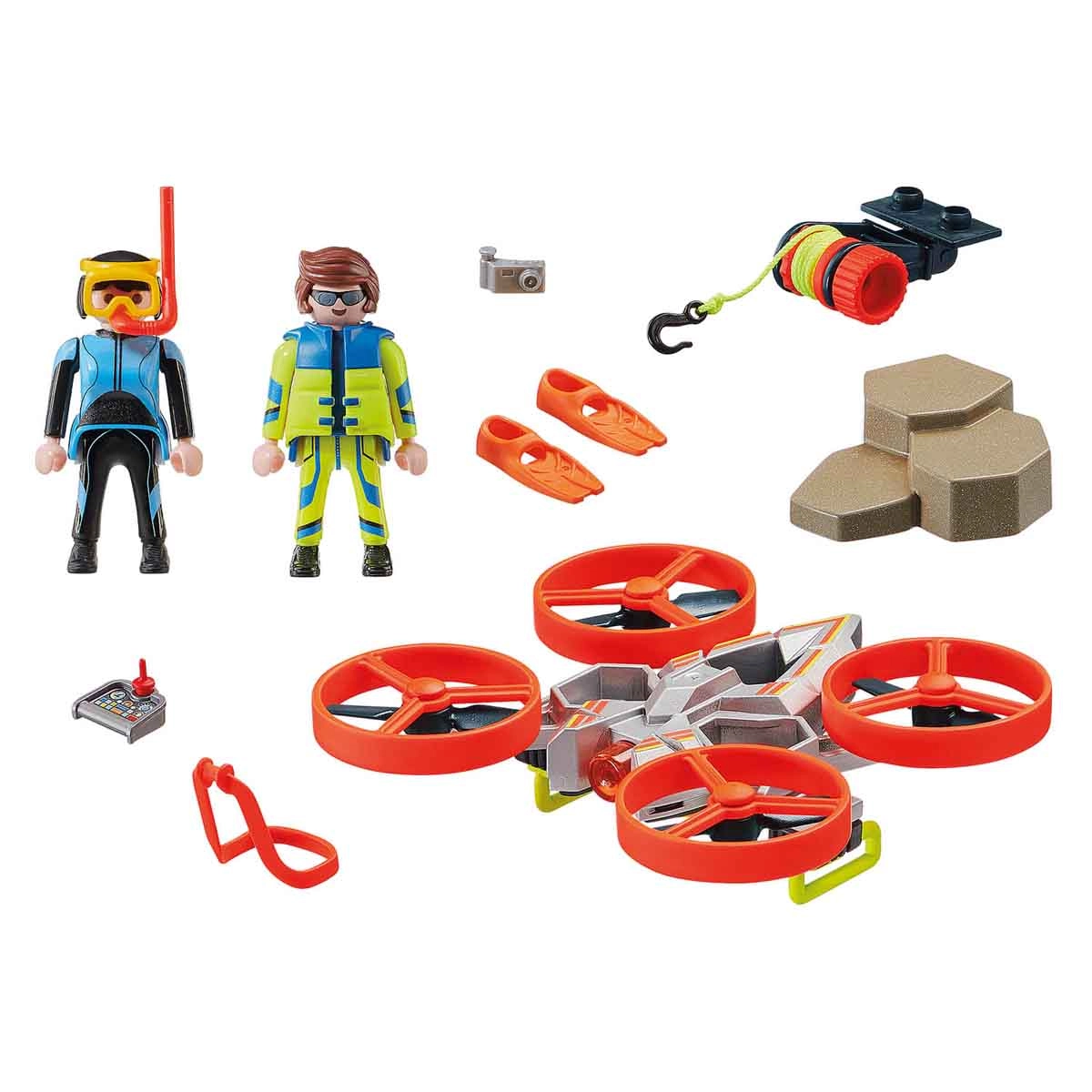 Playmobil - Resgate Mergulhador Com Drone - City Action - 70143 Playmobil - Resgate Mergulhador Com Drone - City Action - 70143
