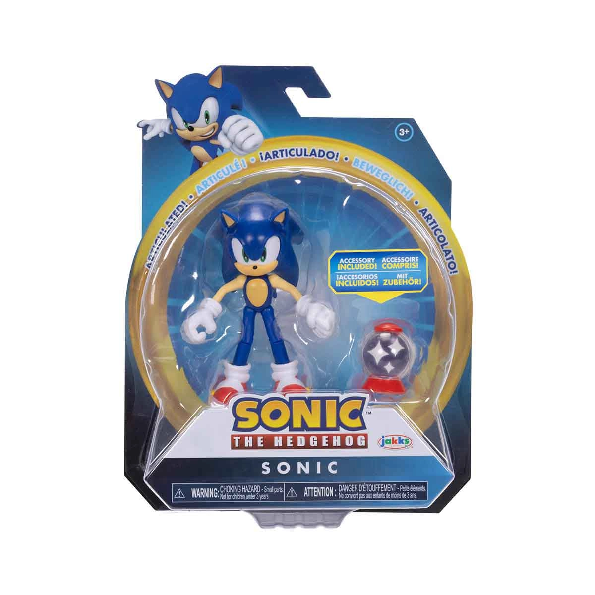 Boneco Articulado Sonic com Caixa de Invencibilidade - Sonic
