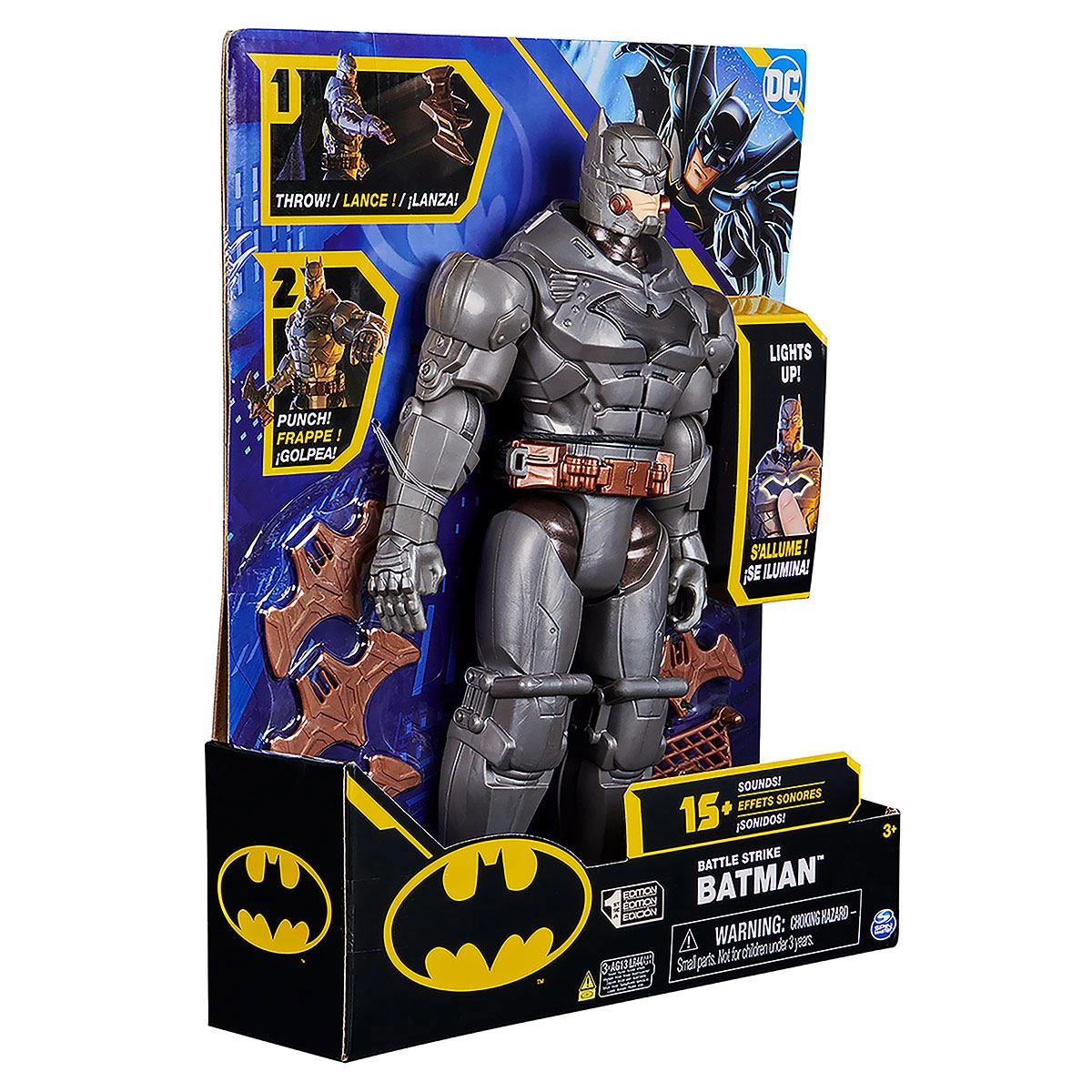 Boneco Batman De Luxo Battle Strike 30Cm Com Acessórios - Dc Boneco Batman De Luxo Battle Strike 30Cm Com Acessórios - Dc