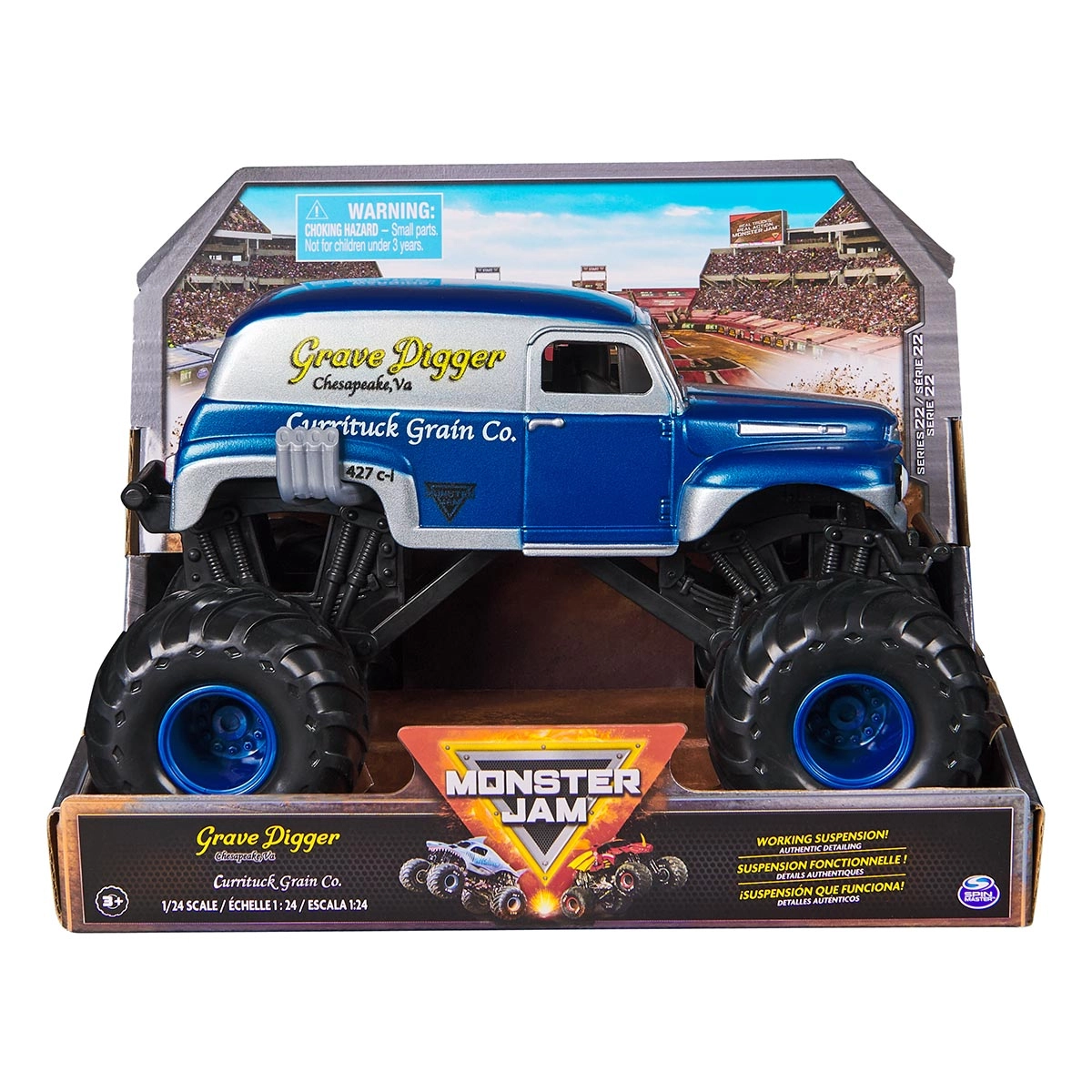 Carrinho Grave Digger Série 22 Escala 1:24 - Monster Jam