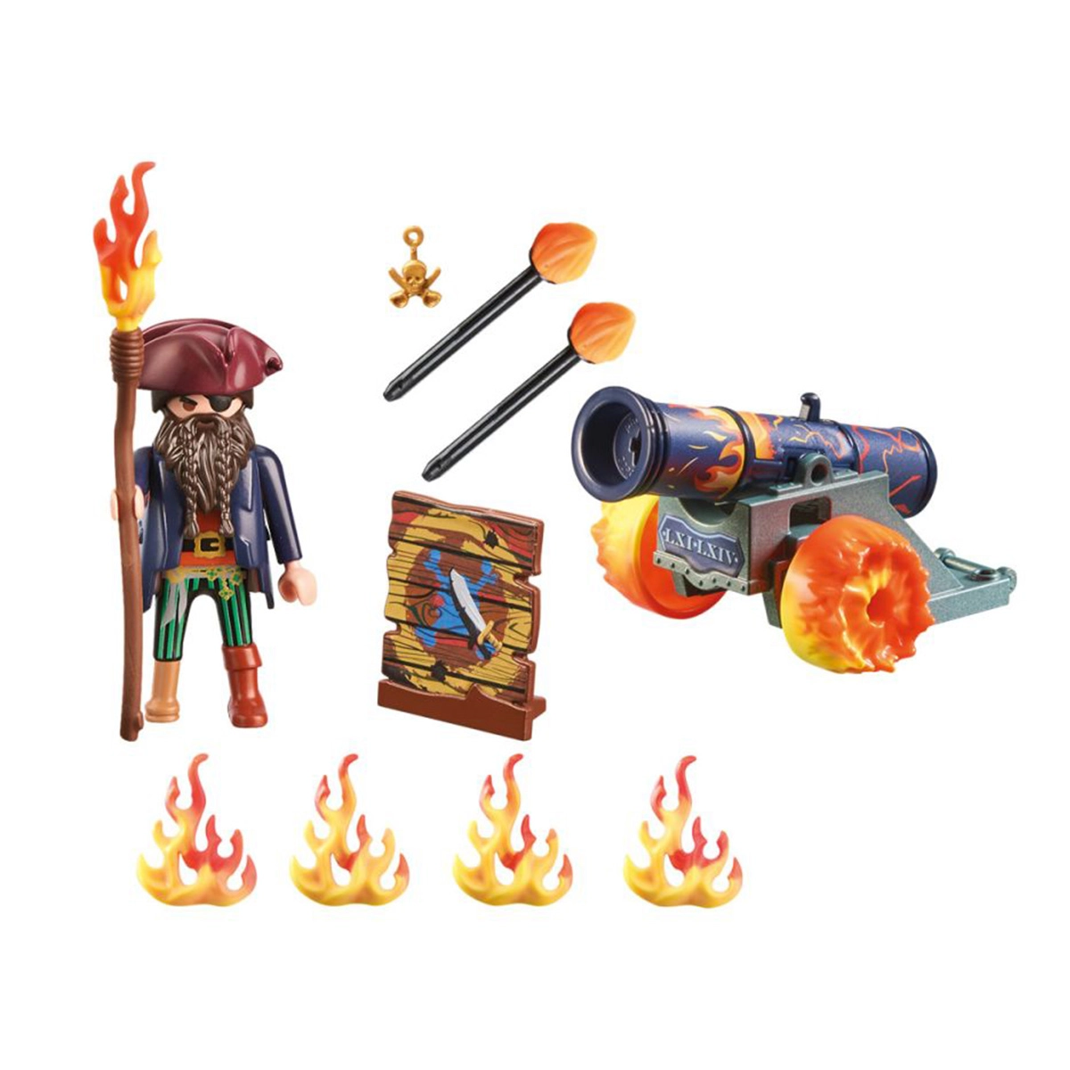 Playmobil - Pirata Com Canhão - Pirates 71189 Playmobil - Pirata Com Canhão - Pirates 71189