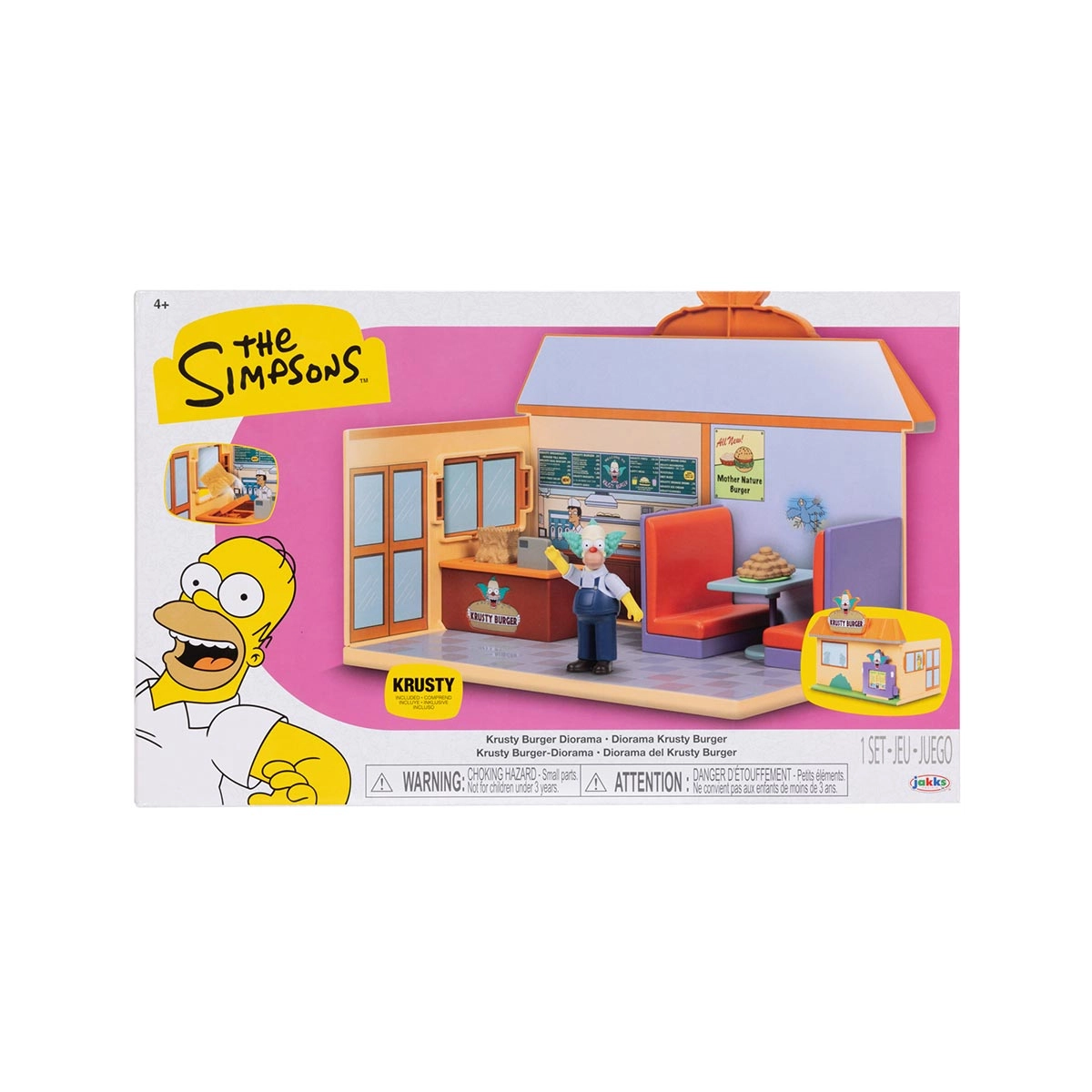 Playset Diorama Krusty Burger com Boneco - Os Simpsons