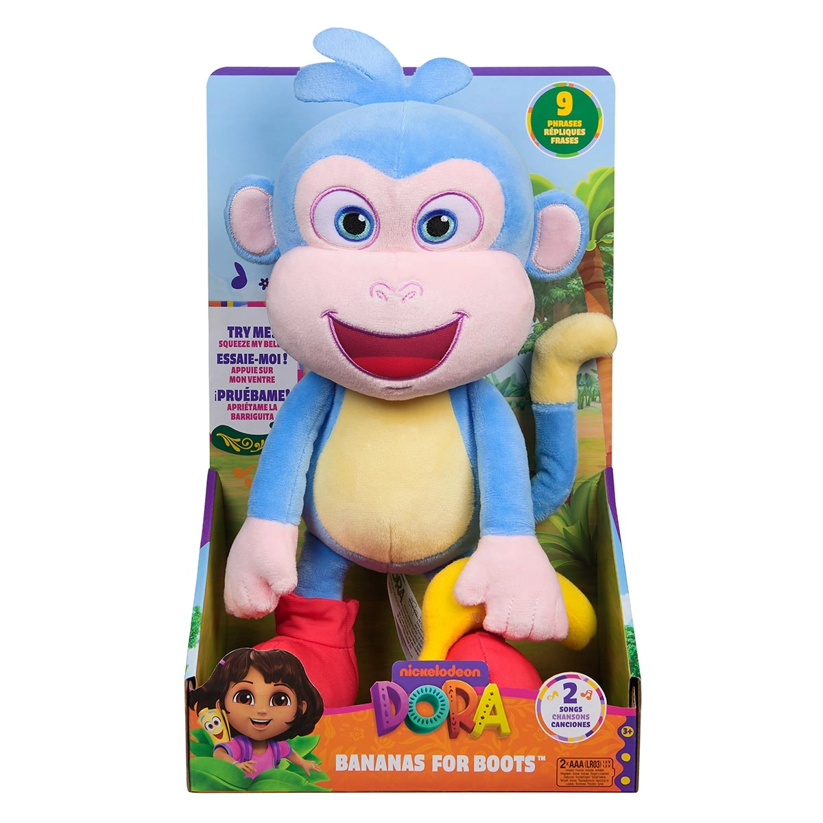 Dora Aventureira - Pelucia 33cm Interativa Macaco Botas