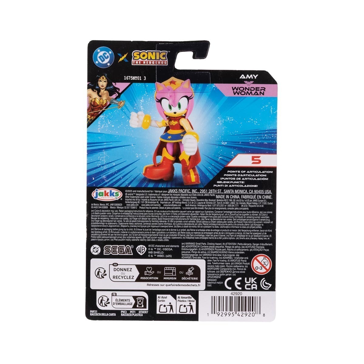 Boneca 6cm Articulada Amy Mulher Maravilha - Sonic Warner