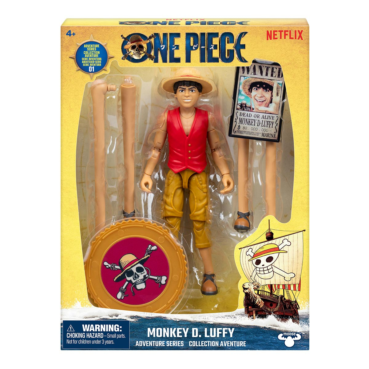 Boneco do Luffy de 15cm com Acessórios - One Piece Live Action