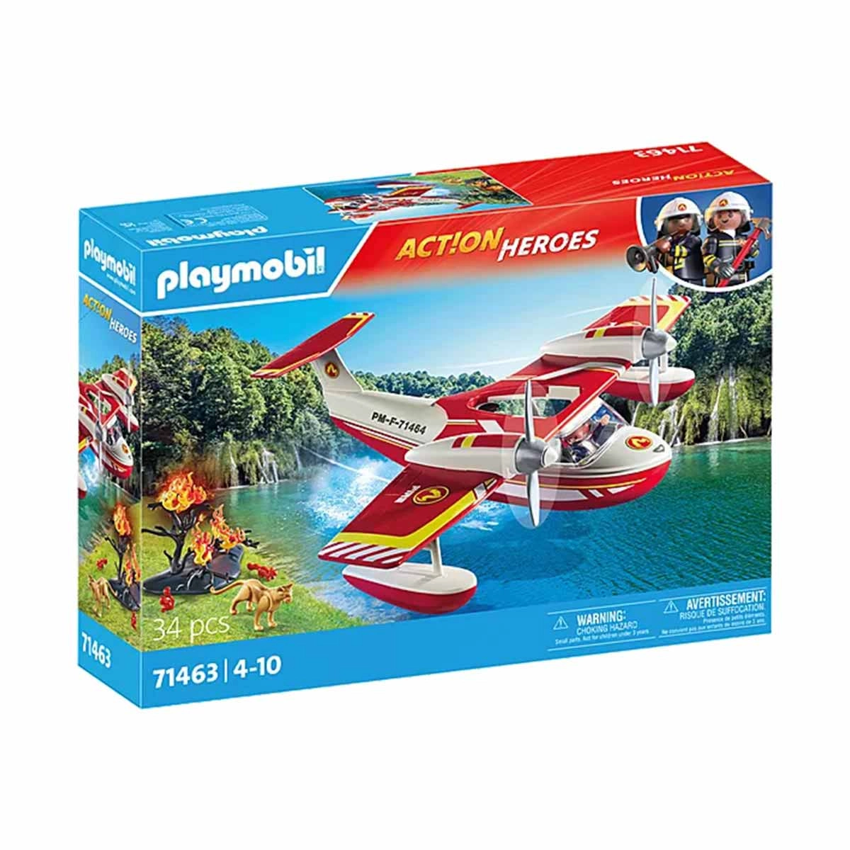 Hidroavião De Bombeiros - Playmobil Action Heroes 71463 Hidroavião De Bombeiros - Playmobil Action Heroes 71463