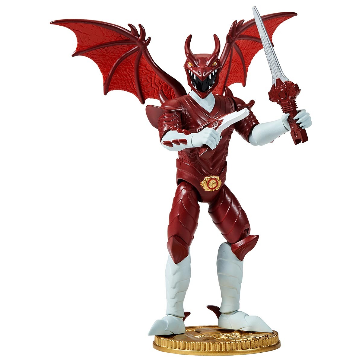 Boneco Rodan Vermelho + Acessórios - Power Rangers Kaiju