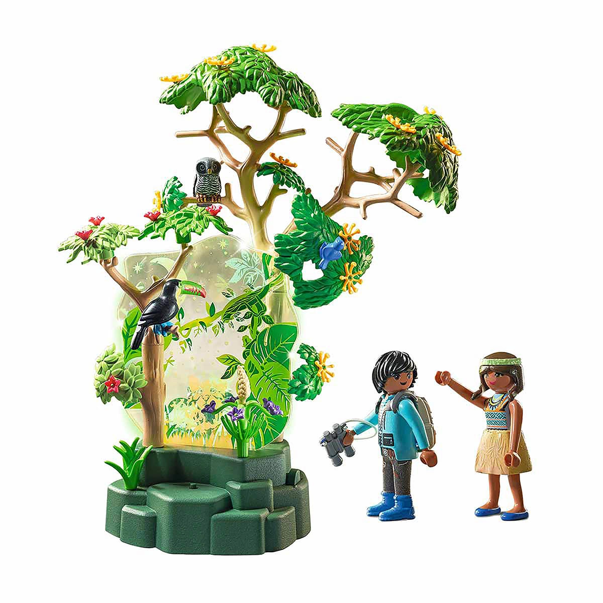 Playmobil - Floresta Tropical Com Luz Noturna - Wiltopia - 71009 Playmobil - Floresta Tropical Com Luz Noturna - Wiltopia - 71009