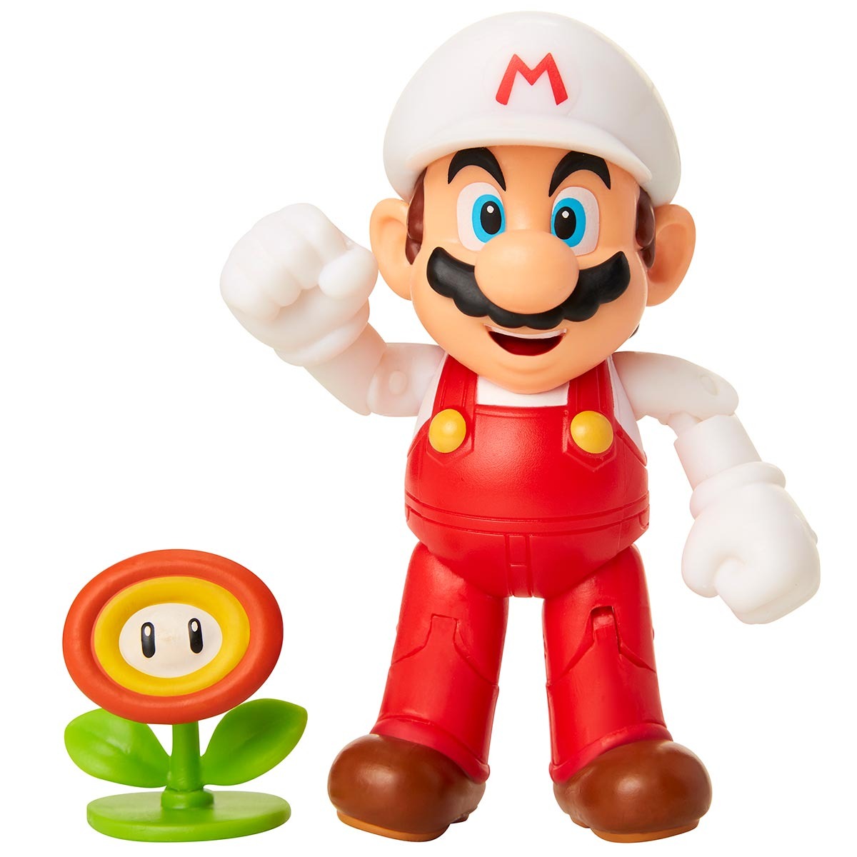 Boneco Mario De Fogo De 10Cm Com Flor De Fogo - Super Mario
