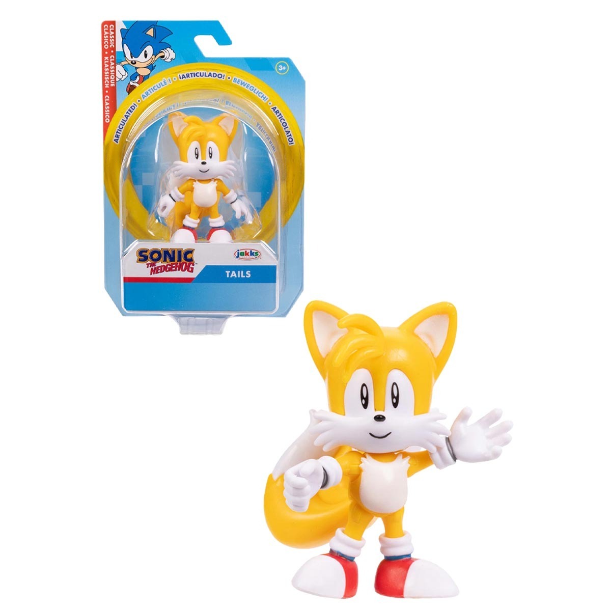Boneco Tails Clássico de 6cm - Sonic