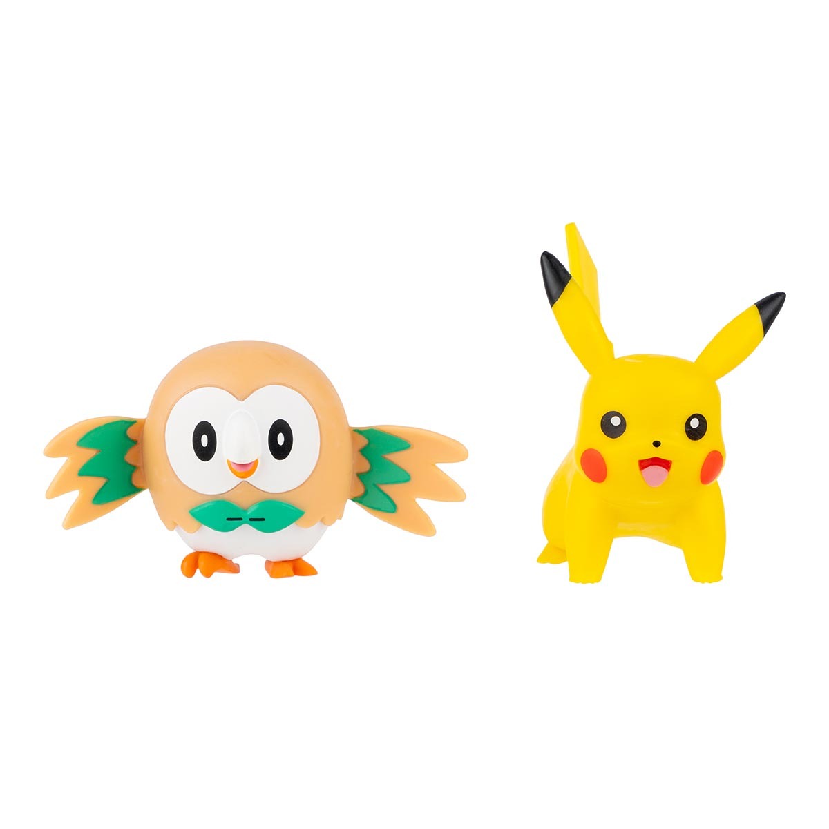 2 Bonecos De Batalha Pikachu + Rowlet - Pokémon