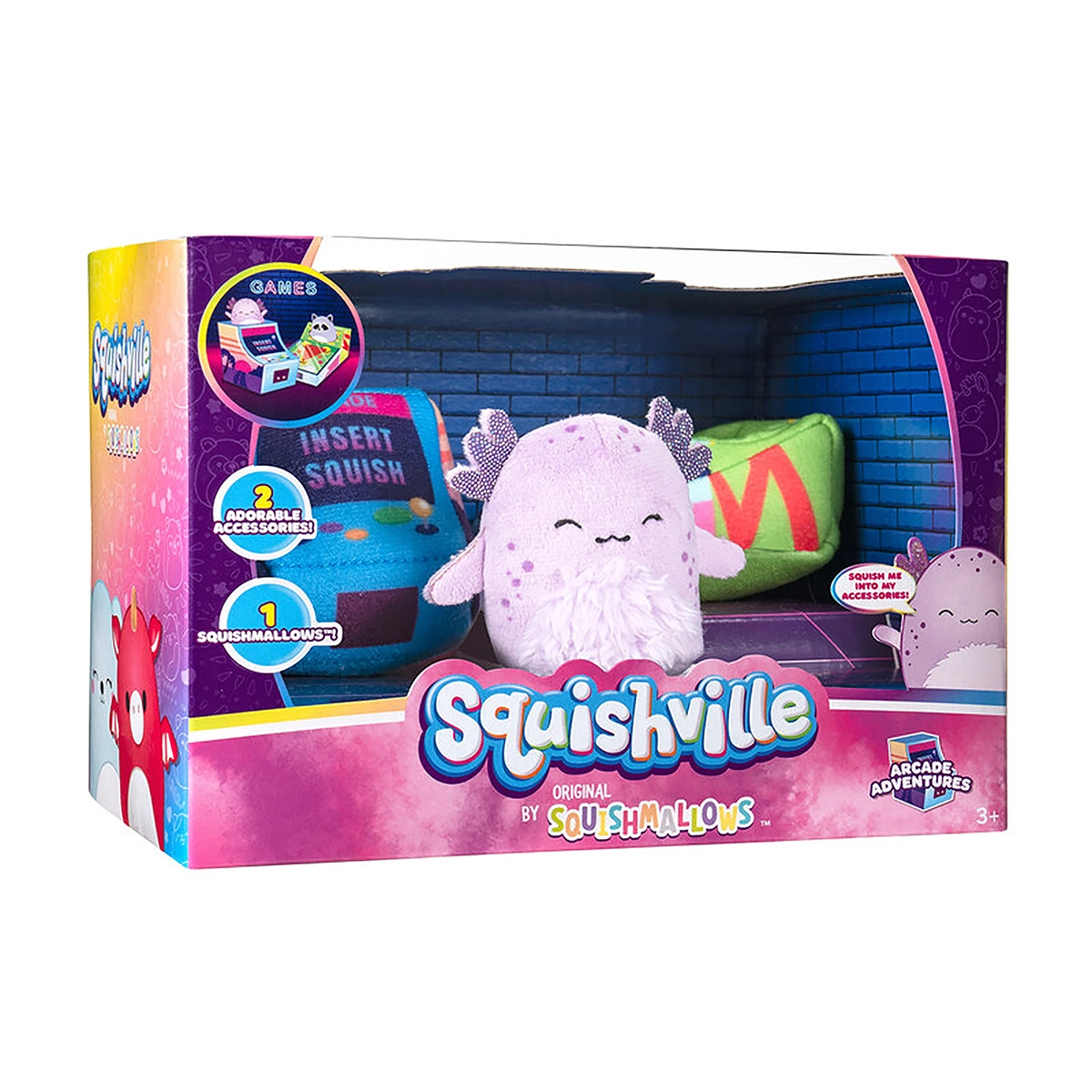 Squishville - Mini Squishmallows + 2 Acessórios - Arcade Adv.