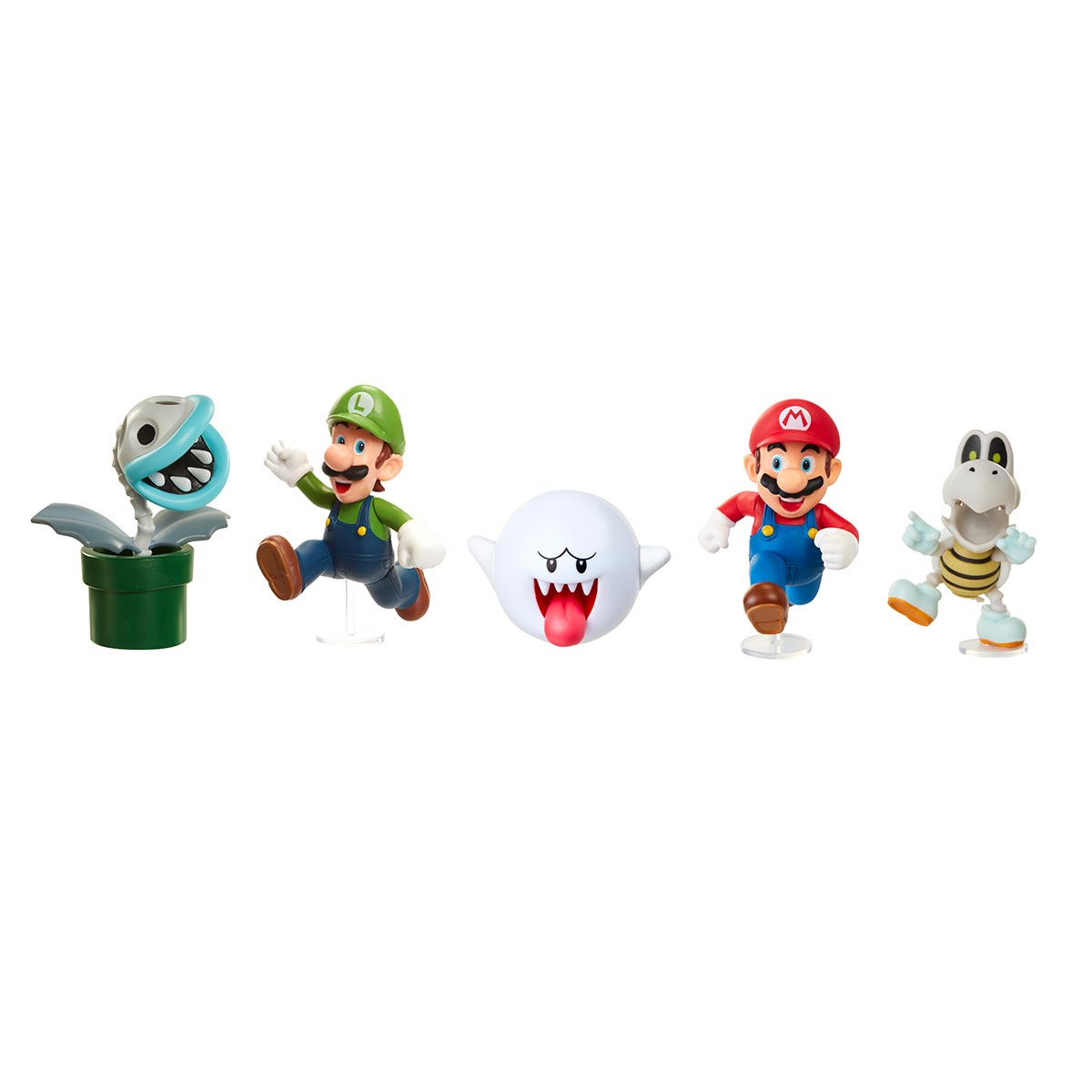 5 Bonecos Toad, Luigi, Mario, Toadette, Nabbit - Super Mario 5 Bonecos Toad, Luigi, Mario, Toadette, Nabbit - Super Mario