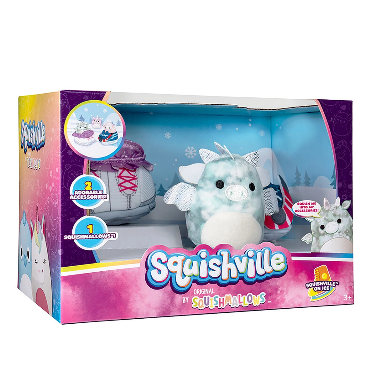 Squishville - Mini Squishmallows + 2 Acessórios - On Ice