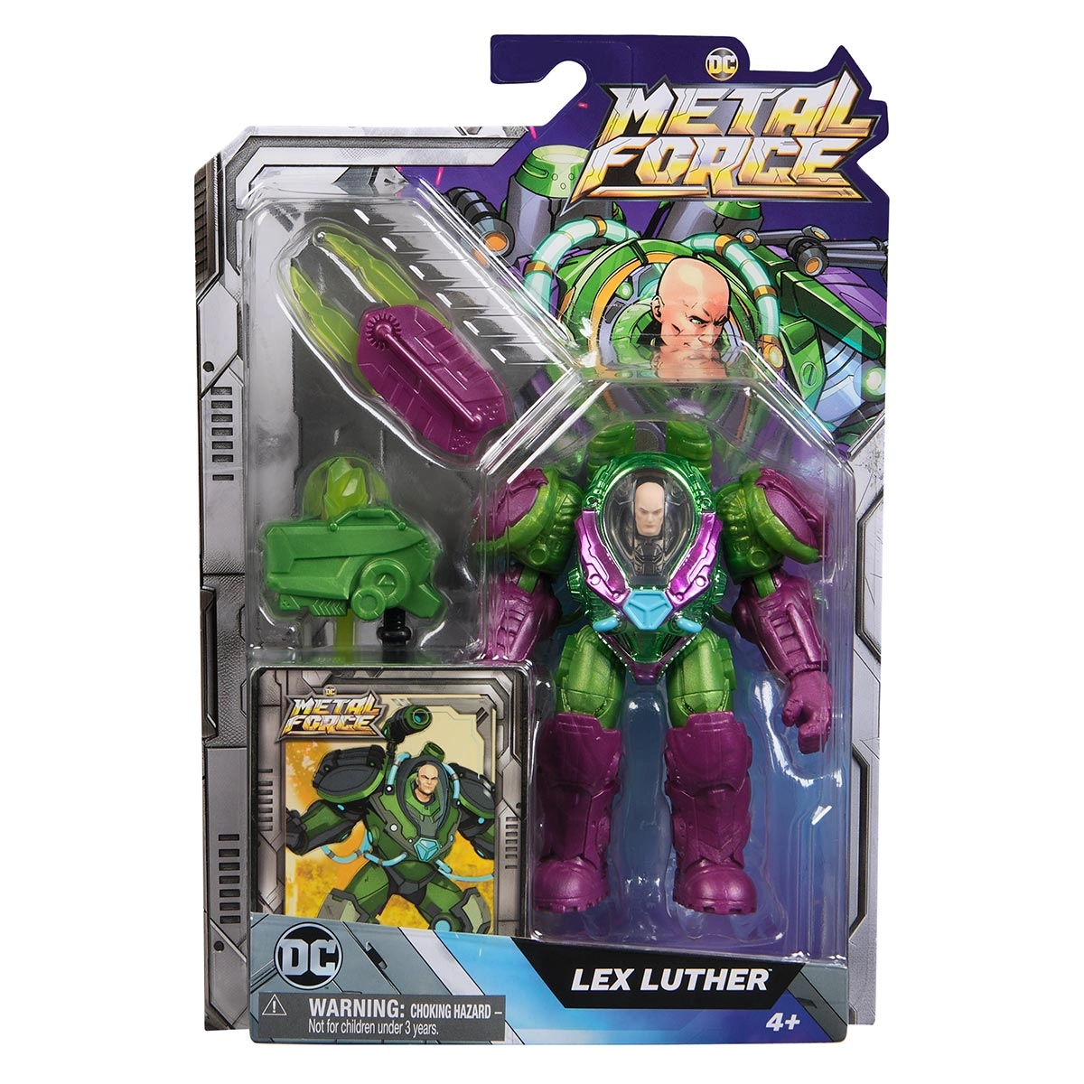 Boneco Lex Luthor Articulado 10cm Metal Force - DC Comics