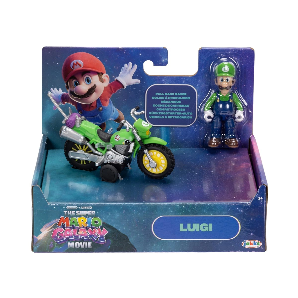 Moto Com Boneco Do Luigi de 6cm - Super Mario Filme