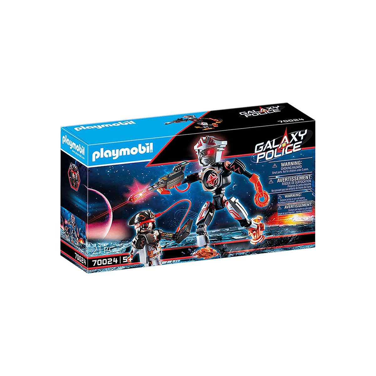 Playmobil - Pirata Galáctico E Robô - Galaxy Police - 70024 Playmobil - Pirata Galáctico E Robô - Galaxy Police - 70024