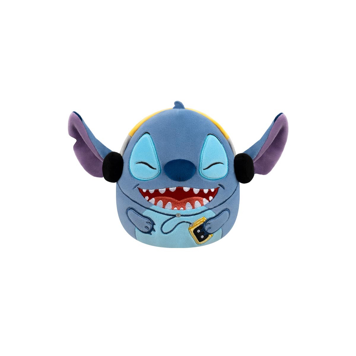 Pelúcia Stitch com Fone de 16cm - Squishmallows Disney