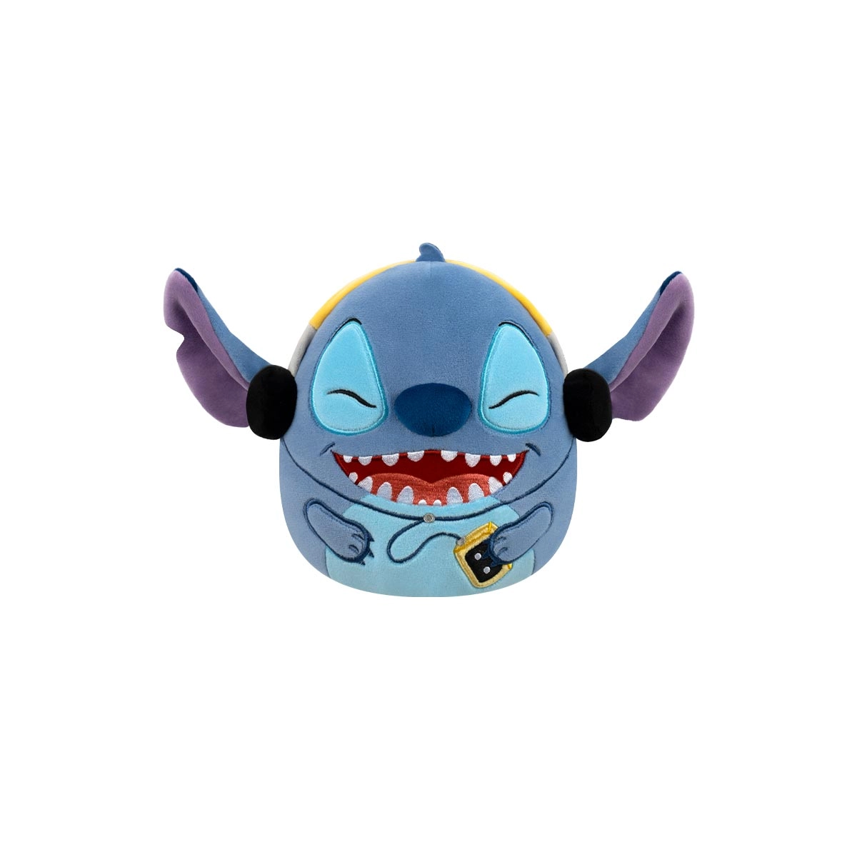 Pelúcia Stitch com Fone de 16cm - Squishmallows Disney