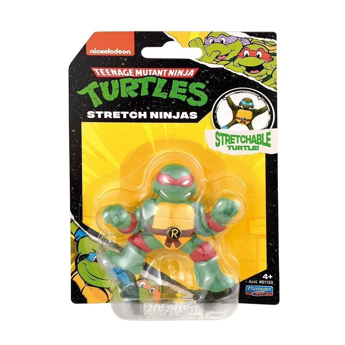 As Tartarugas Ninja - Mini Boneco Elastico Raphael De 6Cm