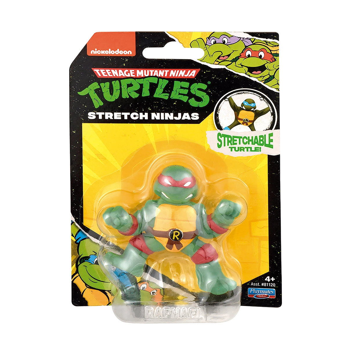 As Tartarugas Ninja - Mini Boneco Elastico Raphael De 6Cm