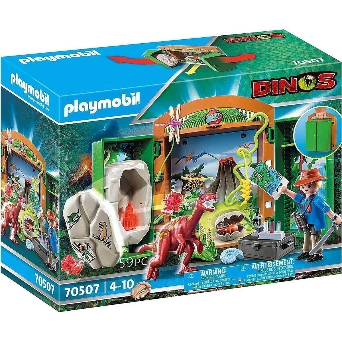 Playmobil - Explorador E Dinossauro - Dinos - 70507