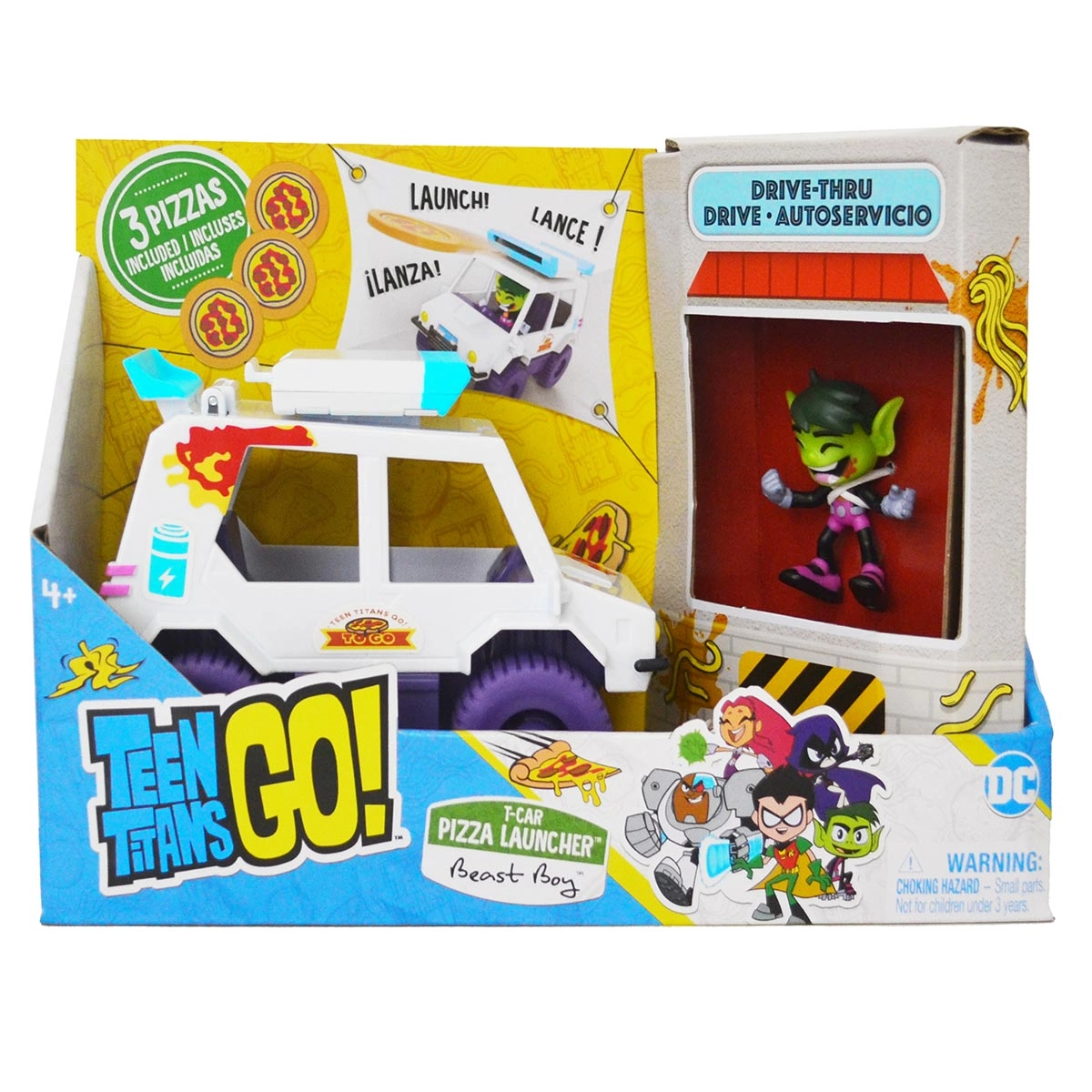 Carrinho T-Car Lançador de Pizza e Mutano - Jovens Titãs