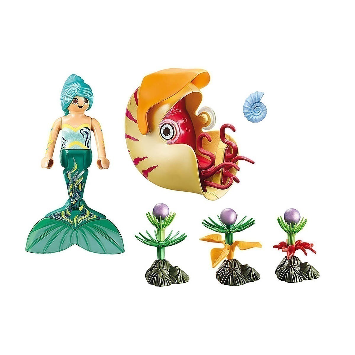 Playmobil - Sereia Com Gôndola De Caracol Do Mar - Magic - 70098