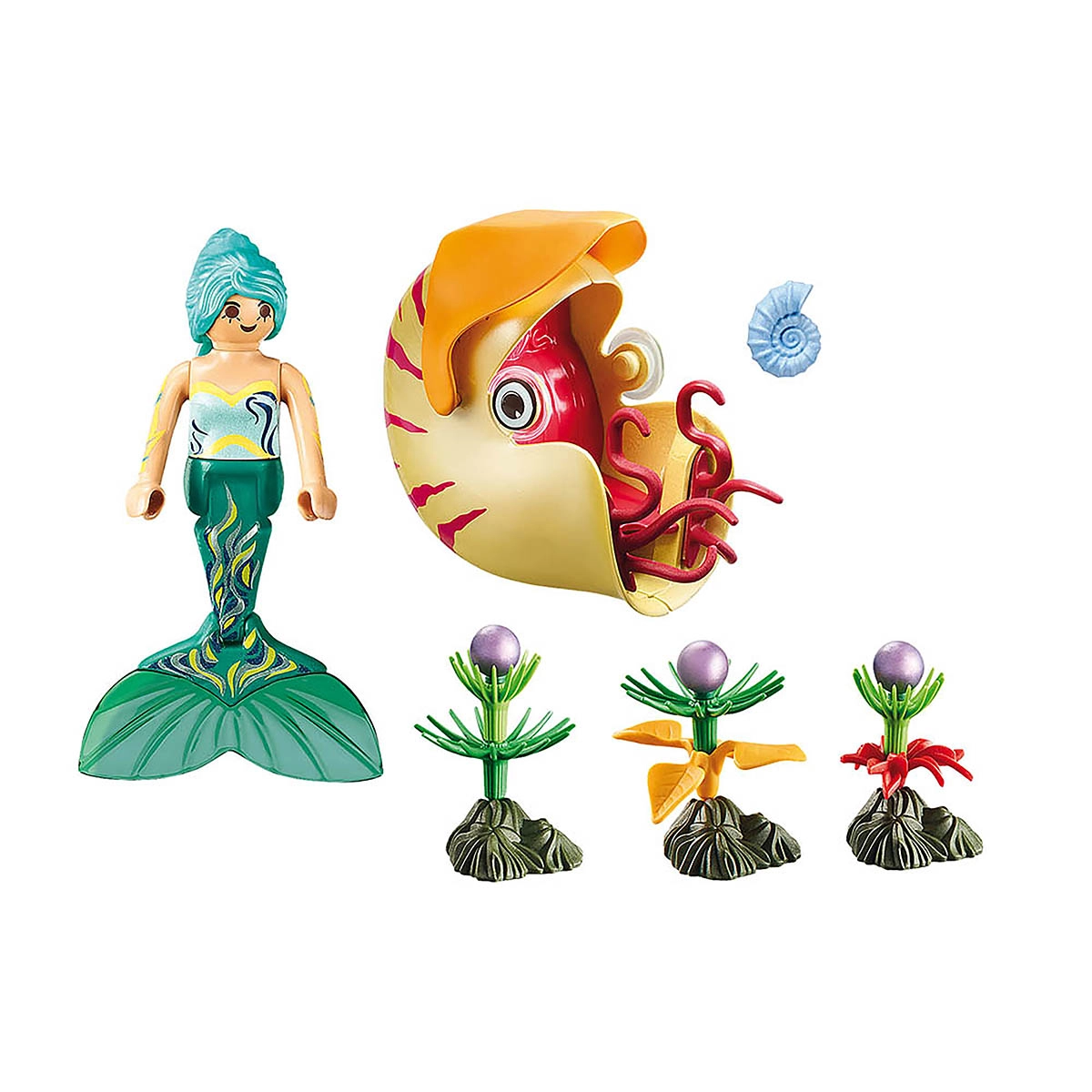Playmobil - Sereia Com Gôndola De Caracol Do Mar - Magic - 70098 Playmobil - Sereia Com Gôndola De Caracol Do Mar - Magic - 70098